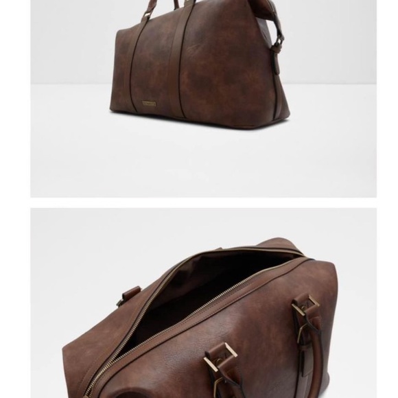 ALDO Renderten Men’s Leather Weekender Bag - Picture 3 of 6